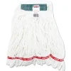Rubbermaid Commercial Web Foot Shrinkless Looped-End Cotton/Synthetic Wet Mop Head - Medium, White (6/Carton)