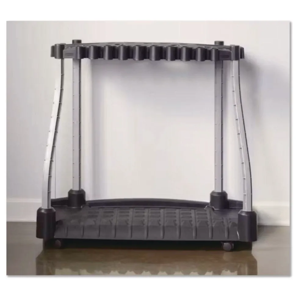 Rubbermaid FastTrack Garage Tool Tower Rack Plastic Holds Up to 40 Tools 38-in x 20.5-in x 34.4-in Black