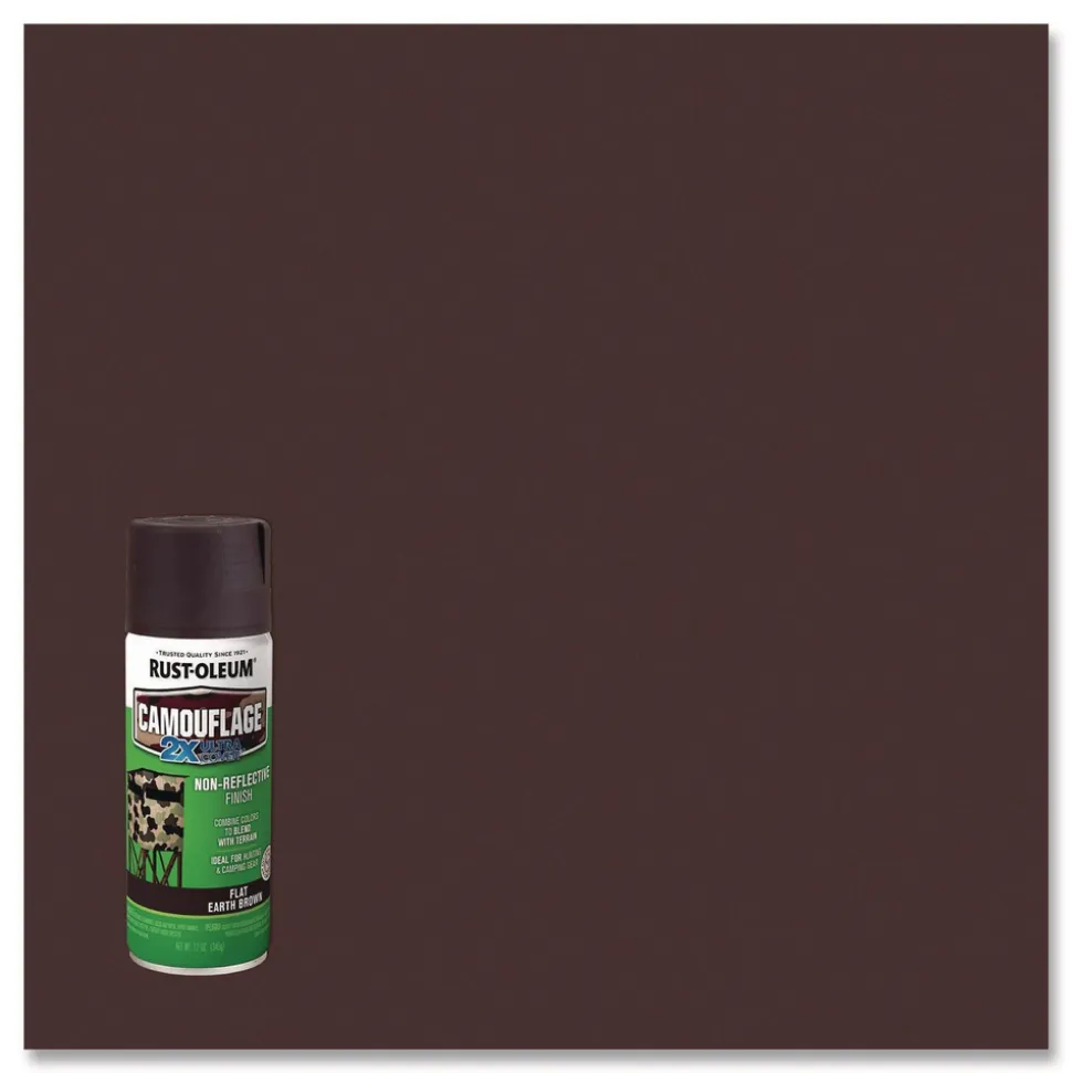 Rust-Oleum 12 oz. Aerosol Can Camouflage Spray Paint - Flat Earth Brown