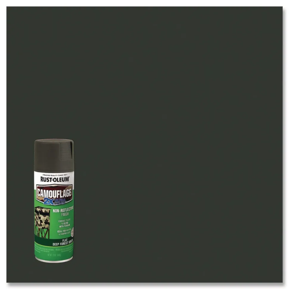 Rust-Oleum 12 oz. Aerosol Can Camouflage Spray Paint - Flat Deep Forest Green