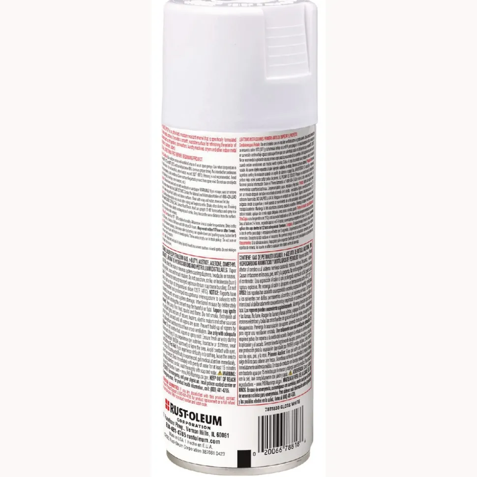 Rust-Oleum Specialty Appliance Epoxy Spray Paint, Gloss White, 12 oz Aerosol Can, 6/Carton