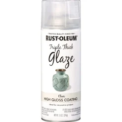 Rust-Oleum Specialty Triple Thick Glaze Spray Paint, High Gloss Clear, 12 oz Aerosol Can, 6/Carton
