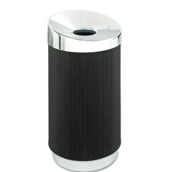 Safco At-Your-Disposal 28-Gallon Polyethylene Vertex Receptacle - Black