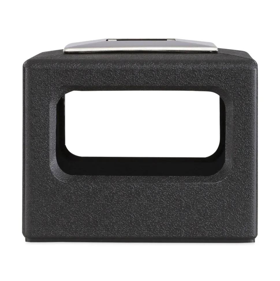 Safco Canmeleon 15-Gallon Polyethylene Recessed Panel Receptacles - Black