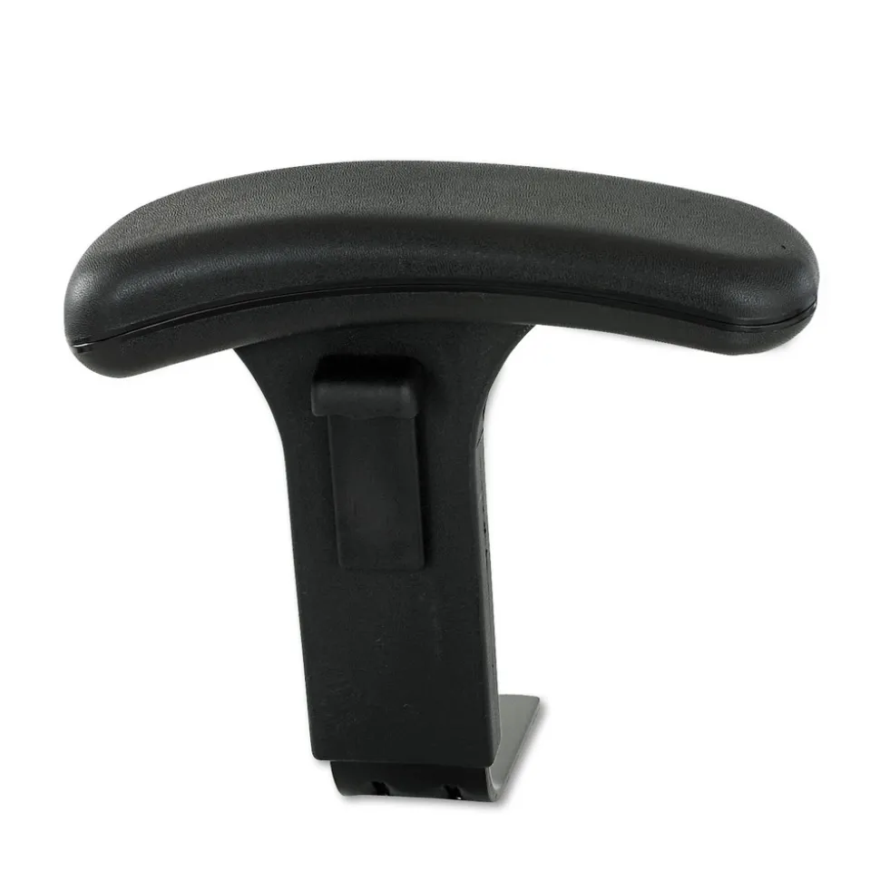 Safco Optional Height-Adjustable T-Pad Arms for Uber Big and Tall High-Back and Mid-Back Chairs - Black (1-Pair)