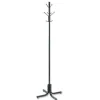 Safco 21w x 21d x 70h Four Ball-Tipped Double-Hooks Metal Costumer - Black