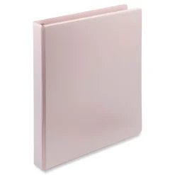 Samsill Earth's Choice Plant-Based BOHO 11 in. x 8.5 in. 1 in. Capacity D-Ring View Binders - Rose (2/Pack)