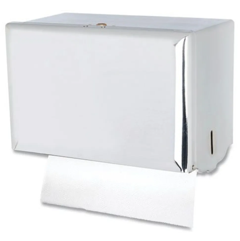 San Jamar 10.75 in. x 6 in. x 7.5 in. Singlefold Paper Towel Dispenser - Chrome