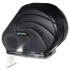 San Jamar Oceans Reserva 16.75 in. x 5.5 in. x 12.25 in. Jumbo Tissue Dispenser with Stub - Black Pearl