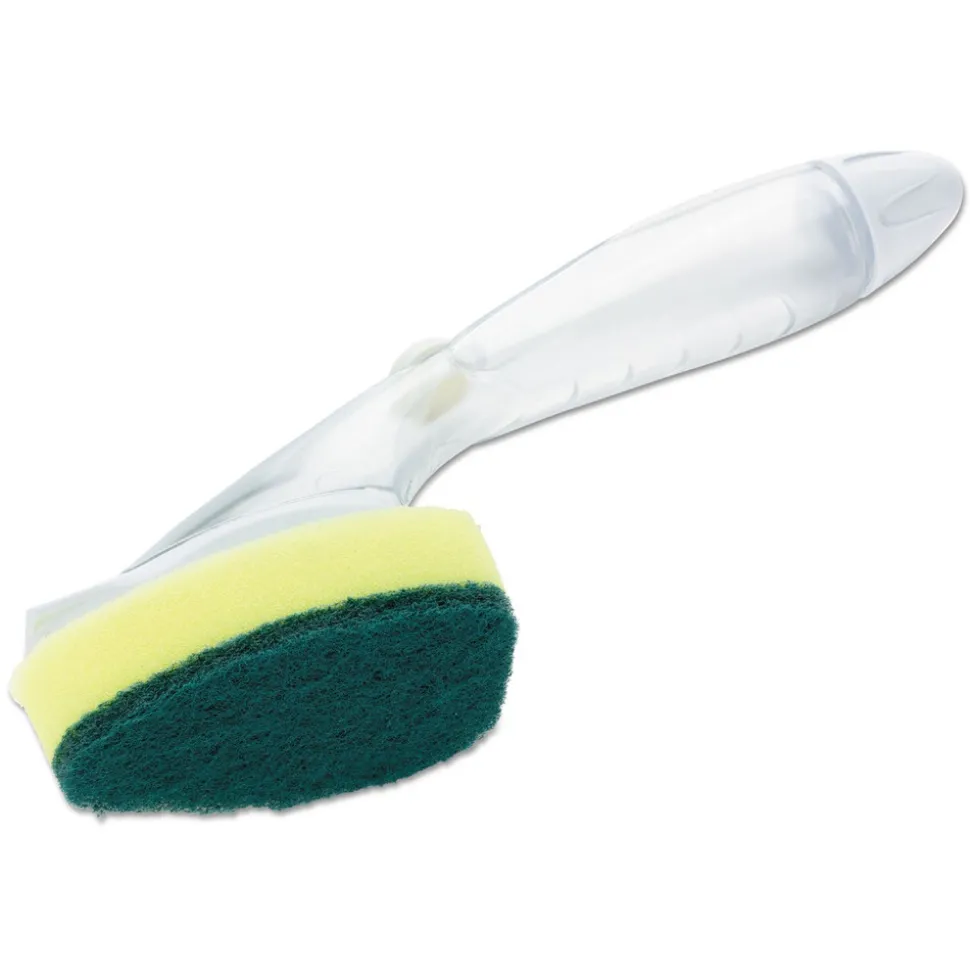 Scotch-Brite 2.5 in. x 9.5 in. Soap-Dispensing Dishwand - Yellow/Green (4/Carton)
