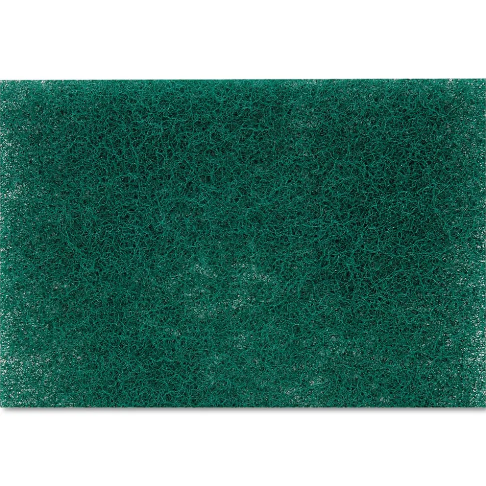 Scotch-Brite PROFESSIONAL 6 in. x 9 in. Heavy-Duty Scouring Pad - Green (12/Pack, 3 Packs/Carton)