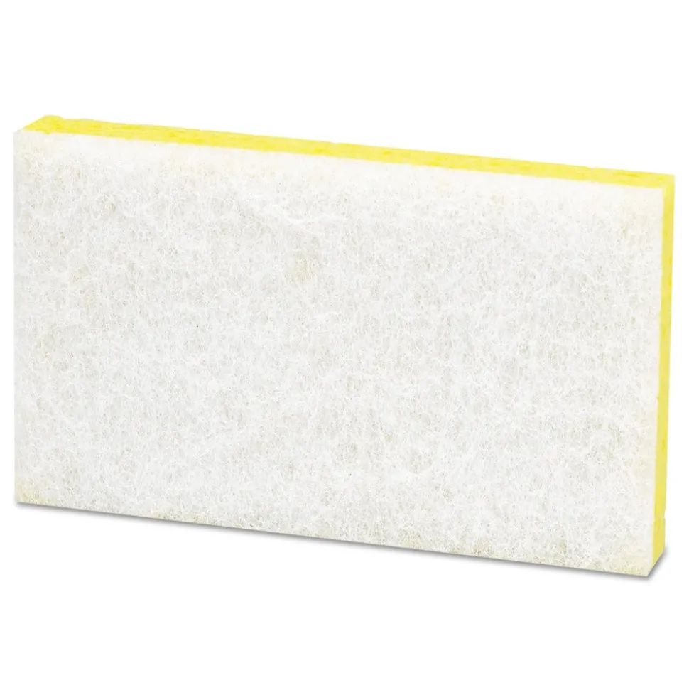 Scotch-Brite PROFESSIONAL 0.7 in. Thick 3.6 in. x 6.1 in. #Light-Duty Scrubbing Sponge - Yellow/White (20/Carton)