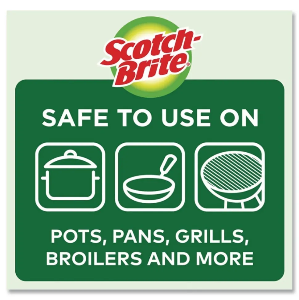 Scotch-Brite Stainless Steel Scrubber - Silver (12/Carton)