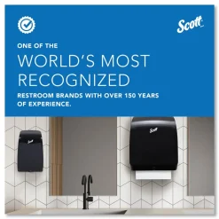 Scott Essential 12.7 in. x 9.57 in. x 15.76 in. Electronic Hard Roll Towel Dispenser - Black (1/Carton)