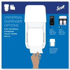 Scott Essential 2-Ply Septic Safe Convenience Carton Standard Roll Bathroom Tissue for Business - White (550/Roll, 20 Rolls/Carton)