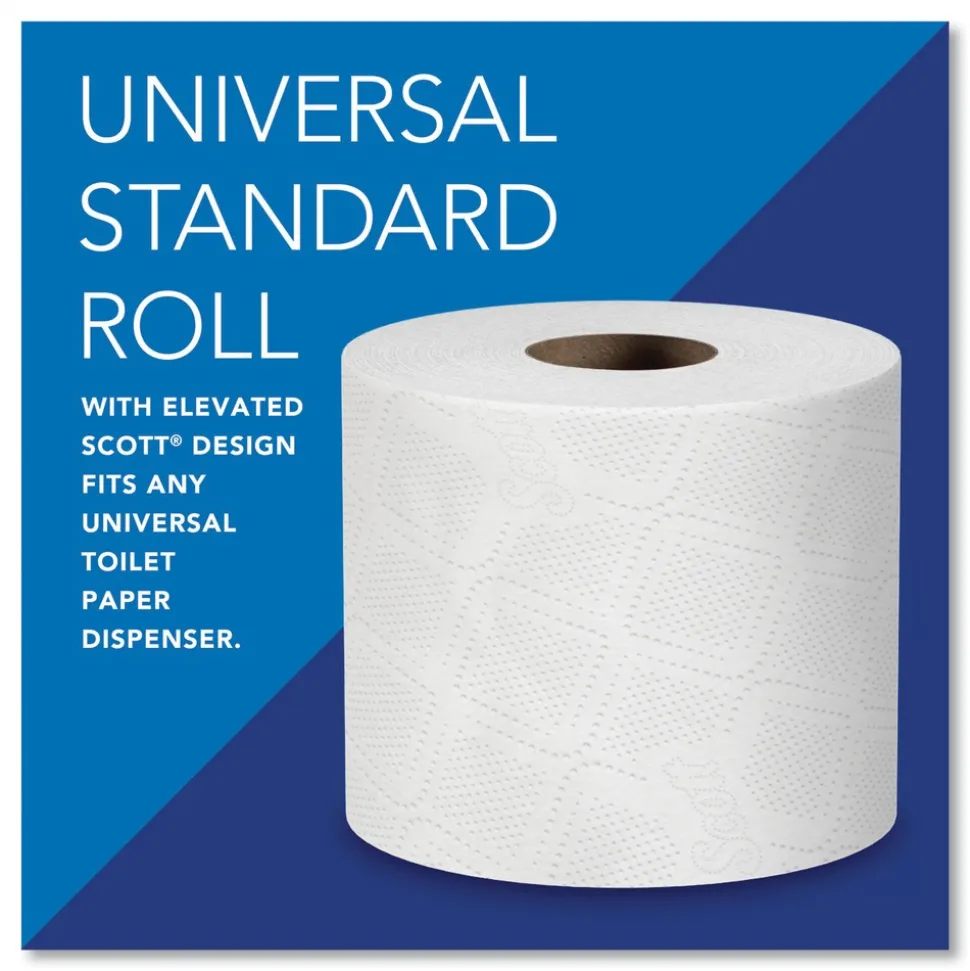 Scott Essential 100% Recycled Fiber SRB Septic Safe 2 Ply Bathroom Tissue - White (80/Carton)