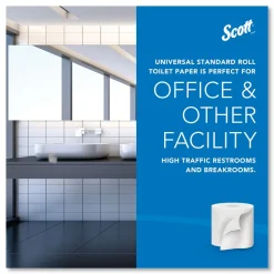 Scott Essential 100% Recycled Fiber SRB Septic Safe 2 Ply Bathroom Tissue - White (80/Carton)