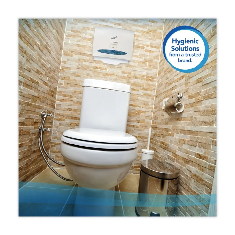 Scott 07140 15 in. x 18 in. Personal Sanitary Toilet Seat Covers - White (125/Pack, 24 Packs/Carton)