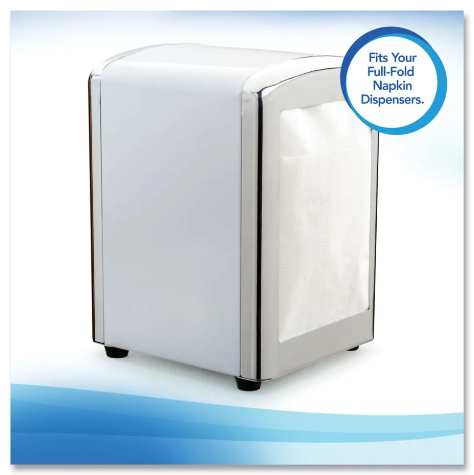 Scott 98740 13 in. x 12 in. 1-Ply Full-Fold Dispenser Napkins - White (6000/Carton)