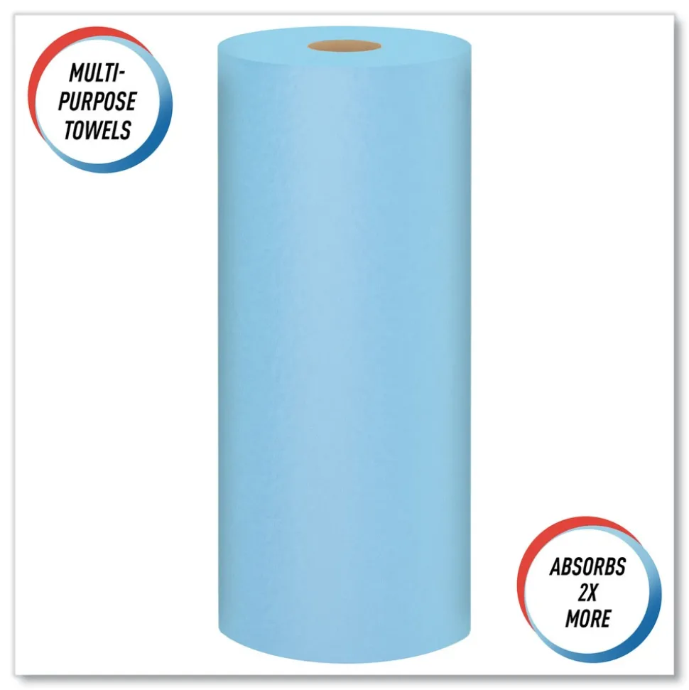 Scott 75130 9.4 in. x 11 in. Standard Shop Towels - Blue (55/Roll 30 Rolls/Carton)