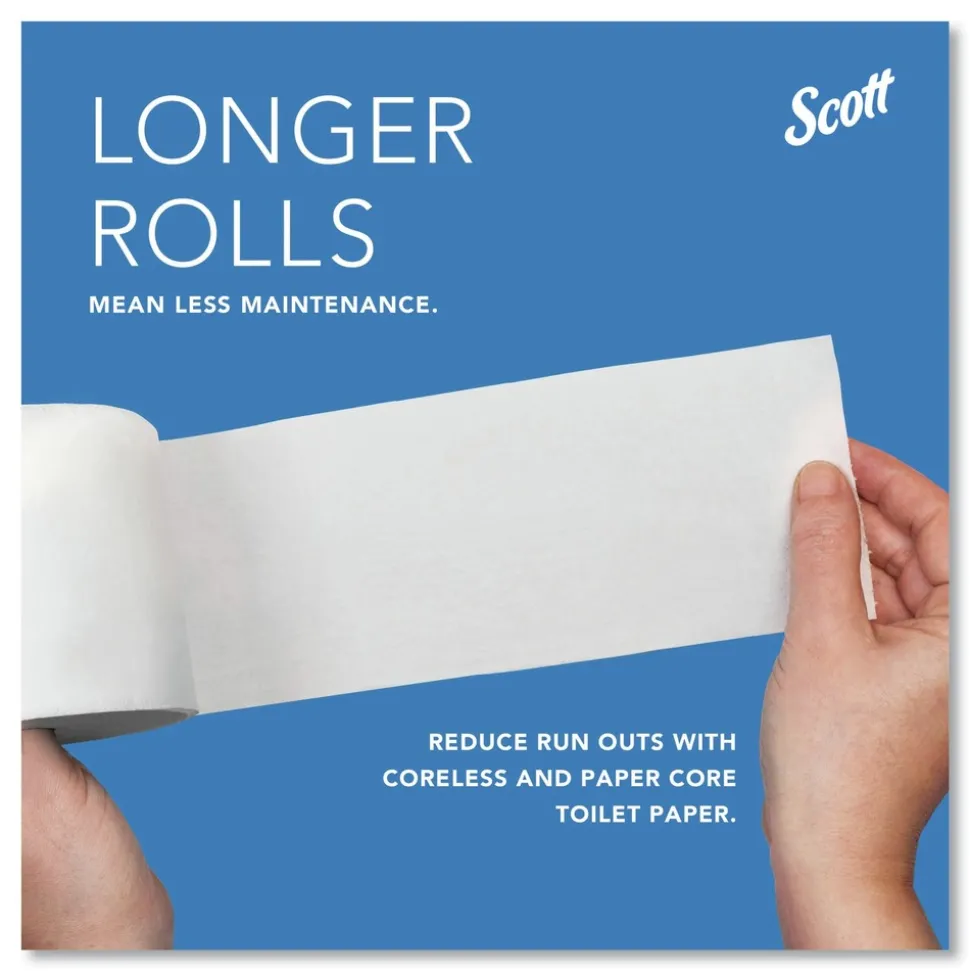 Scott 09606 7 1/10 in. x 10 1/10 in. x 6 2/5 in. Pro Coreless SRB Stainless Steel Tissue Dispenser