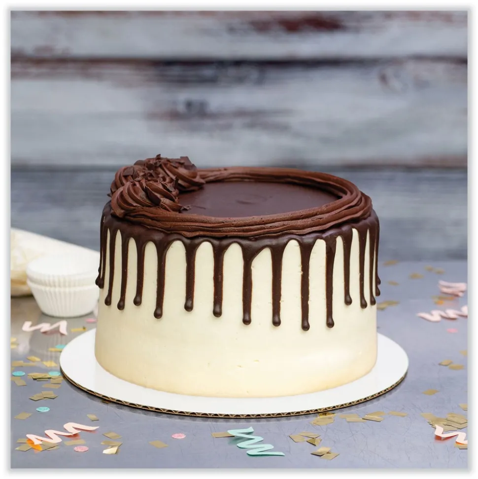 SCT 16 in. Diameter Bright White Paper Cake Circles - White (100/Carton)