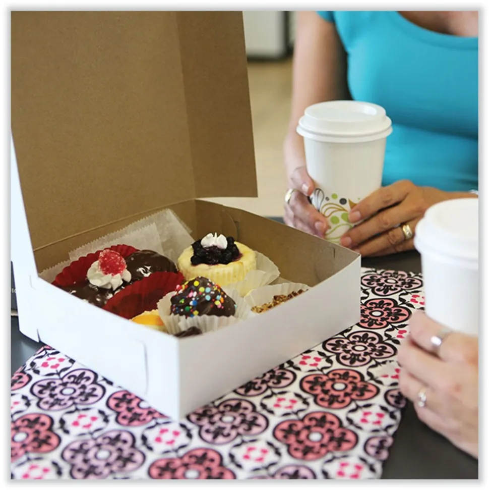 SCT 16 in. x 16 in. x 6 in. Paper Standard Bakery Boxes - White (50/Carton)
