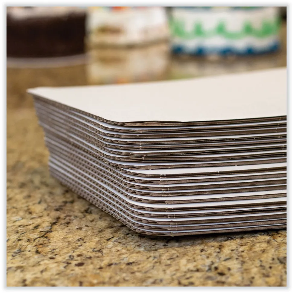 SCT Single Wall Pad Paper 25.5 in. x 17.5 in. Bakery Bright White Cake Pad - White (50/Carton)