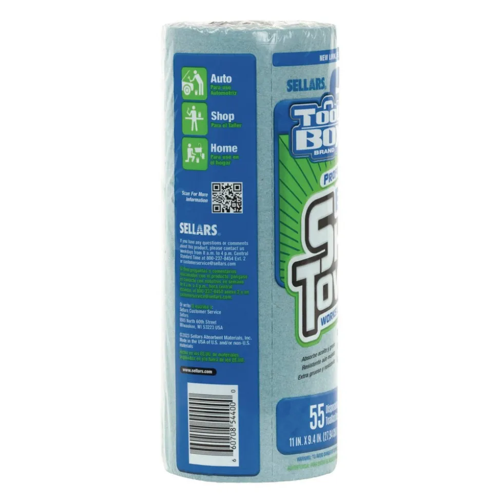 Sellars 1-Ply 11 x 9.4 TOOLBOX Shop Towels - Blue (30/Carton)
