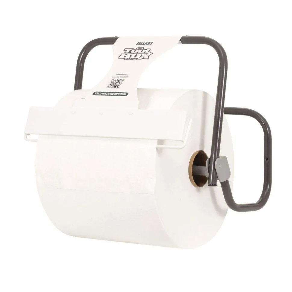 Sellars 1-Ply 12.5 x 12 Z400 Jumbo Roll Wipers - White