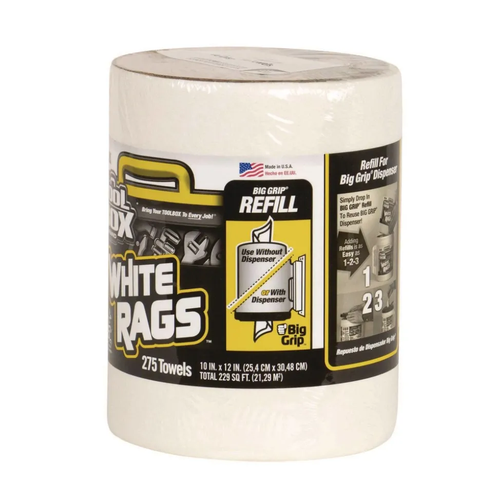 Sellars 1-Ply 10 x 12 Z300 Wipers Big Grip Refill - White (6/Carton)