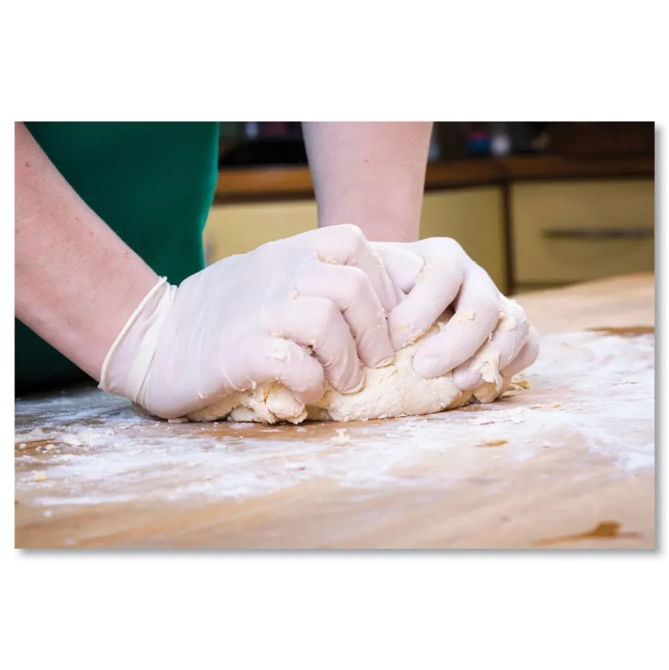 SemperCare Latex Examination Gloves - Cream/Medium (100/Box)