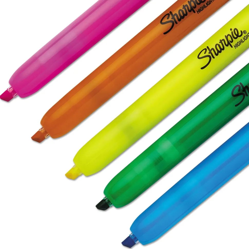 Sharpie Chisel Tip Retractable Highlighters - Assorted Ink/Barrel Colors (1-Set)