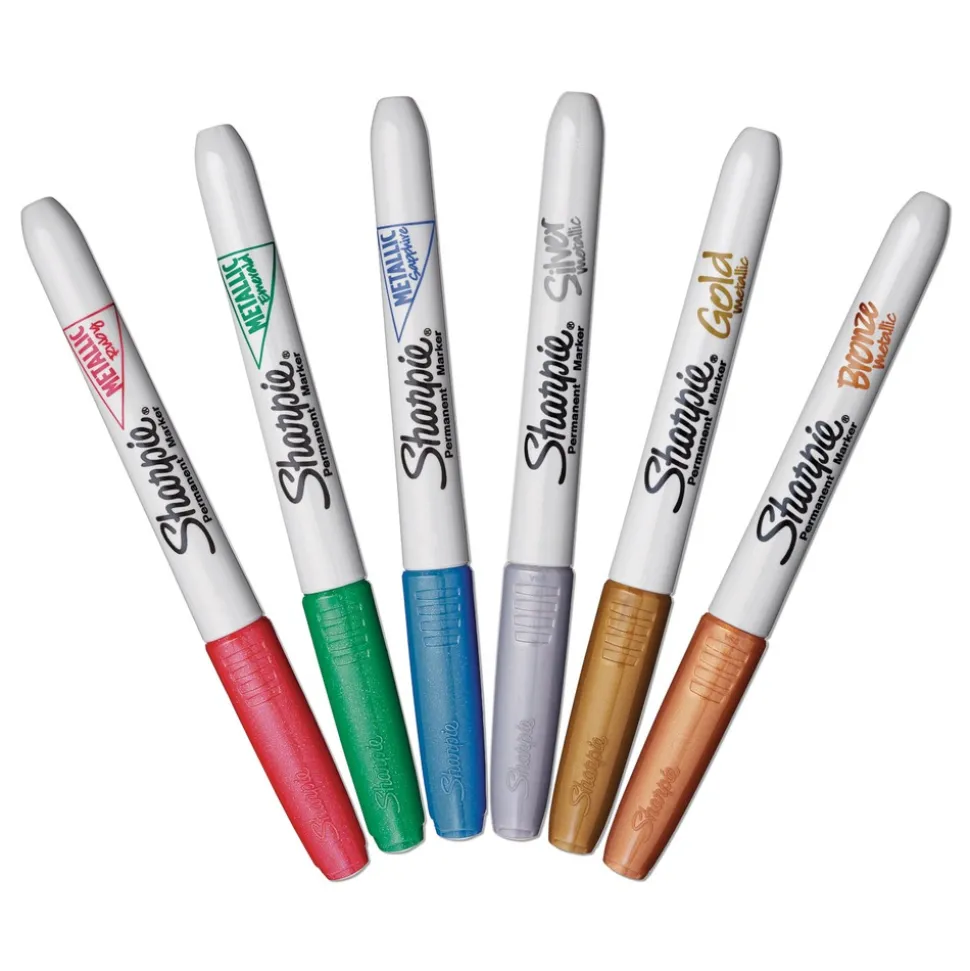 Sharpie Fine Bullet Tip Metallic Permanent Markers - Blue/Green/Red