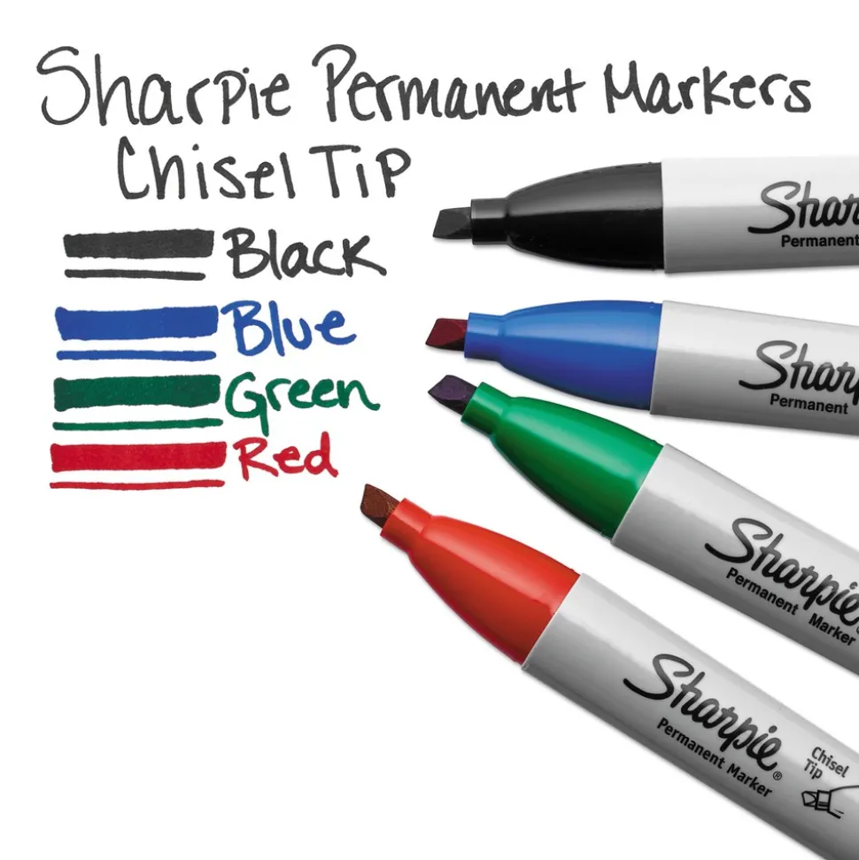 Sharpie Medium Chisel Tip Permanent Marker - Red (1-Dozen)