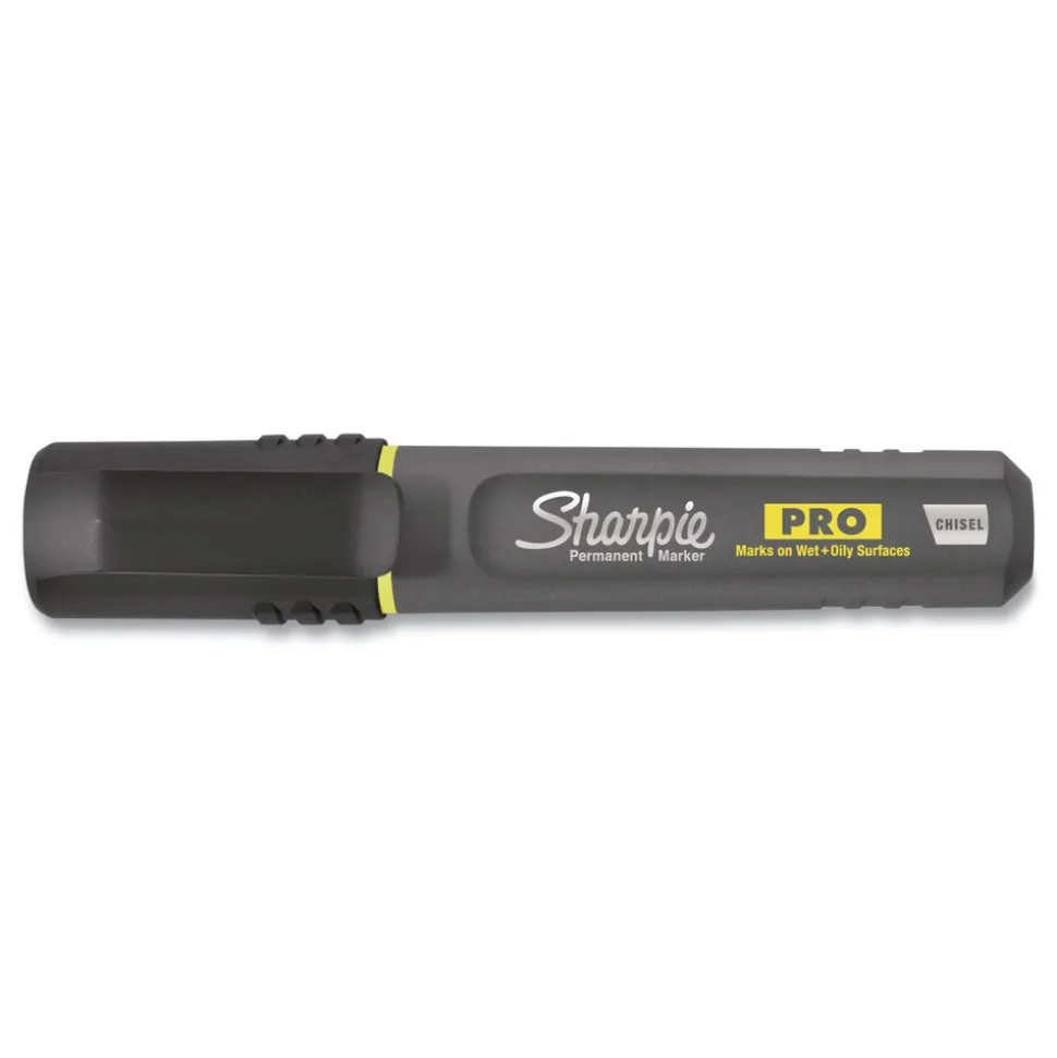 Sharpie Pro Broad Chisel Tip Permanent Marker - Black (1-Dozen)