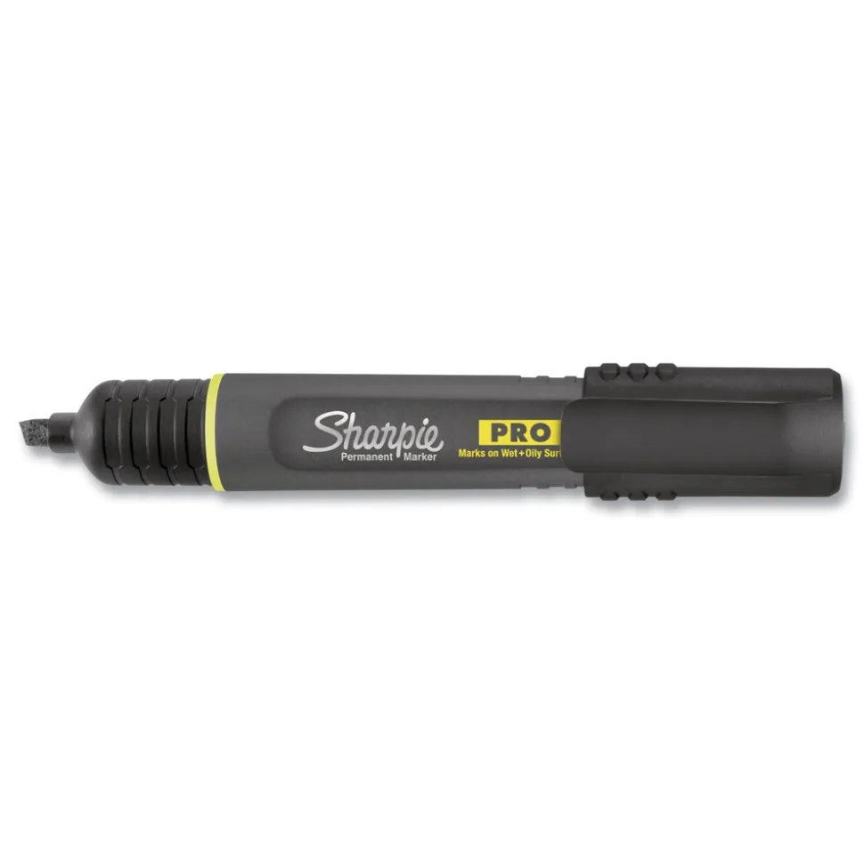 Sharpie Pro Broad Chisel Tip Permanent Marker - Black (1-Dozen)
