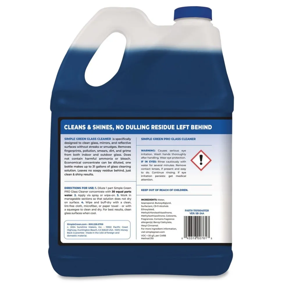 Simple Green 1 Gallon Pro Glass Cleaner (4/Carton)