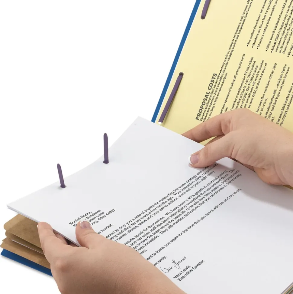 Smead Eight-Section Pressboard Top Tab Classification Folders - Dark Blue/Legal Size (10/Box)