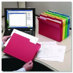 Smead 3.5 in. Expansion Colored File Pockets - Letter, Assorted (25/Box)