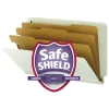 Smead 3 in. Expansion End Tab Pressboard Classification Folders - Gray-Green/Legal Size (10/Box)