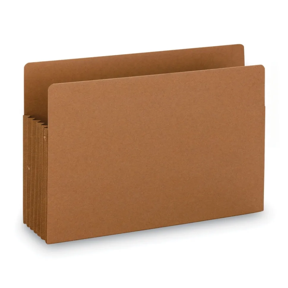 Smead 5.25 in. Expansion Heavy-Duty Redrope End Tab TUFF Pockets - Legal Size, Redrope (10/Box)