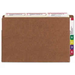 Smead 5.25 in. Expansion Heavy-Duty Redrope End Tab TUFF Pockets - Legal Size, Redrope (10/Box)