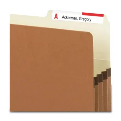 Smead 3.5 in. Expansion Legal Size Redrope Drop Front File Pockets with 2/5-Cut Guide Height Tabs (25/Box)