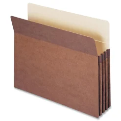 Smead 3.5 in. Expansion Letter Size Redrope Drop Front File Pockets with 2/5-Cut Guide Height Tabs (25/Box)