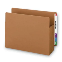 Smead 5.25 in. Expansion Letter Size Heavy-Duty Redrope End Tab TUFF Pockets (10/Box)
