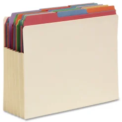 Smead 5.25 in. Expansion Letter Size End Tab TUFF Pockets - Manila (10/Box)