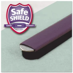 Smead 3 in. Expansion Recycled Pressboard 1/3-Cut Tab Fastener Folders with Two SafeSHIELD Fasteners - Legal Size/Gray-Green (25/Box)