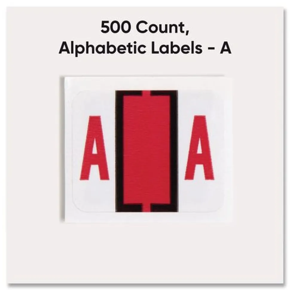 Smead 1 in. x 1.25 in. A Color-Coded End Tab Filing Labels - White (1-Roll)