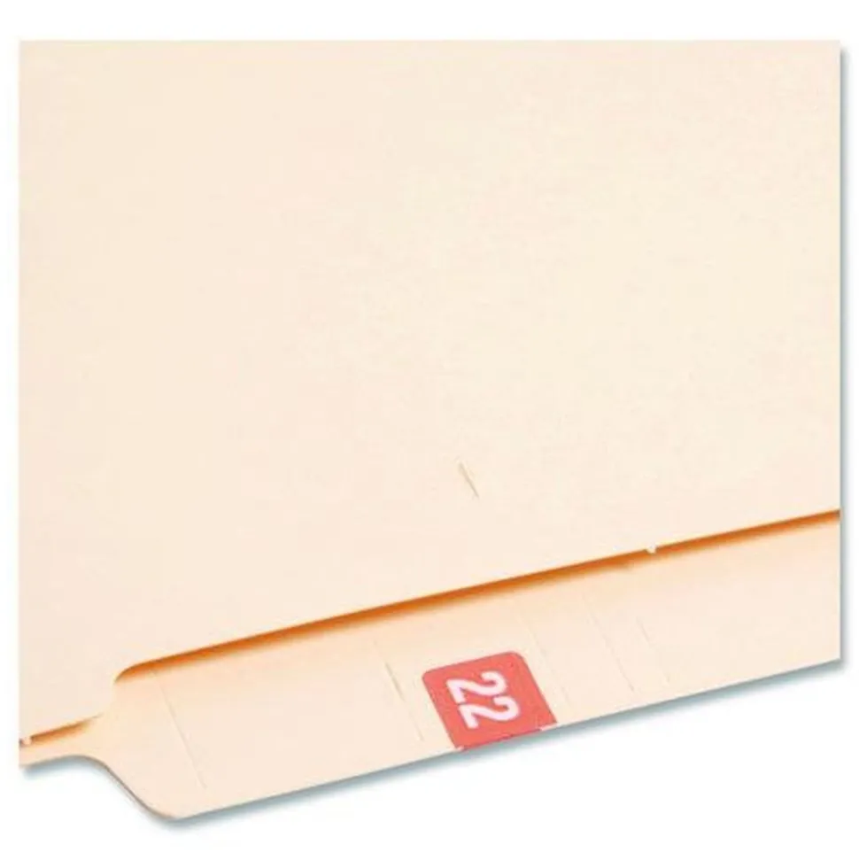 Smead 0.5 in. x 1 in. Yearly End Tab 22 File Folder Labels - Pink (250/Pack)